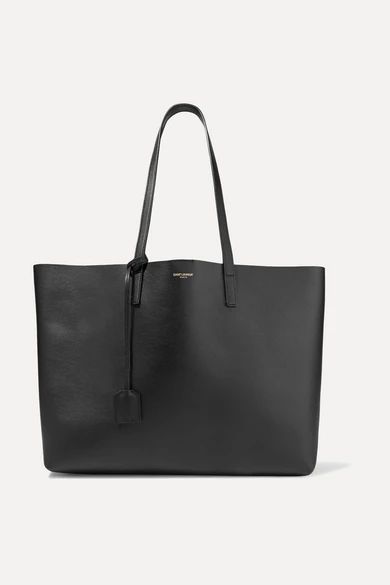 Saint Laurent - Shopper Large Textured-leather Tote - Black | NET-A-PORTER (US)