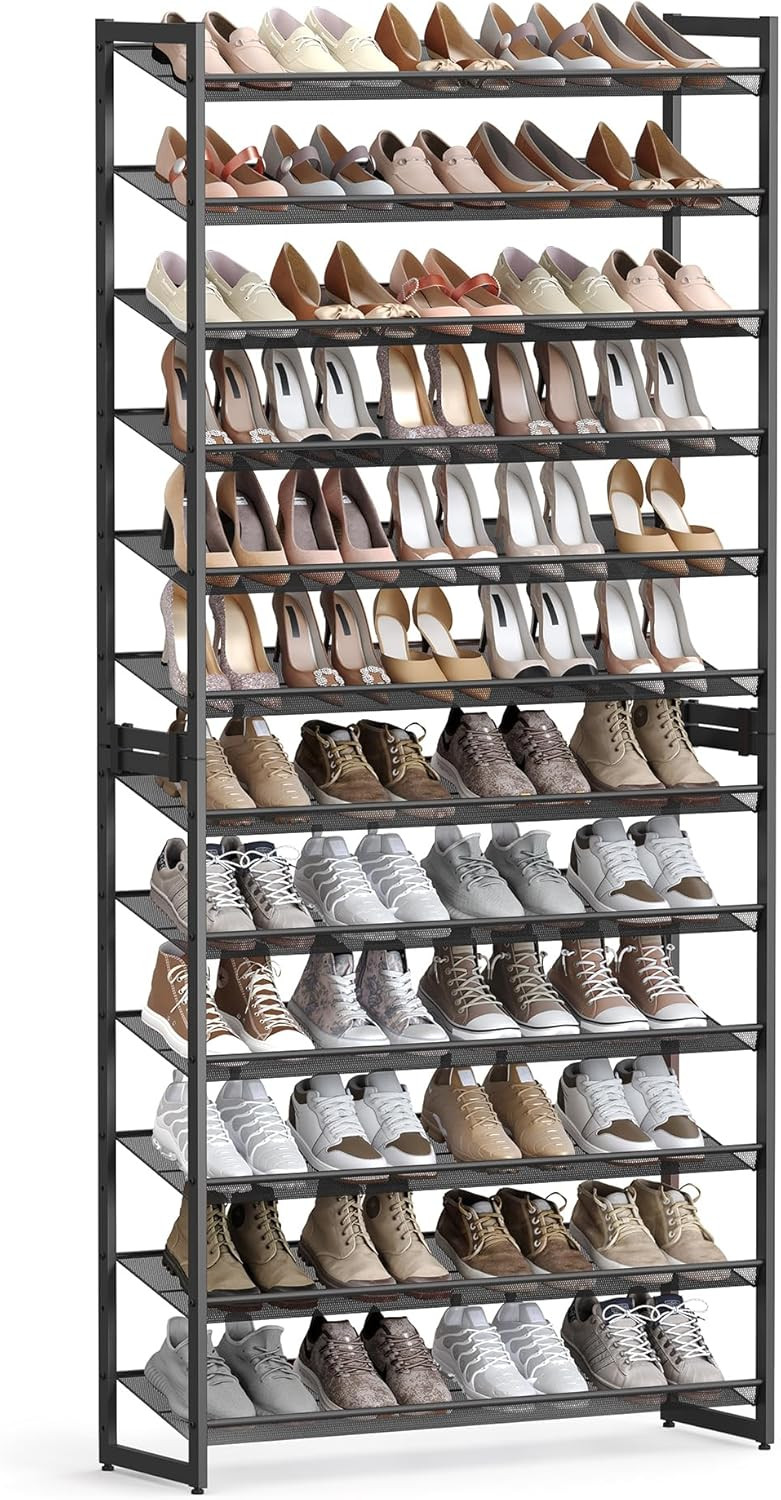 SONGMICS Shoe Rack, 12-Tier Shoe Organizer, Metal Shoe Storage for Garage, Entryway, Set of 2 6-T... | Amazon (US)