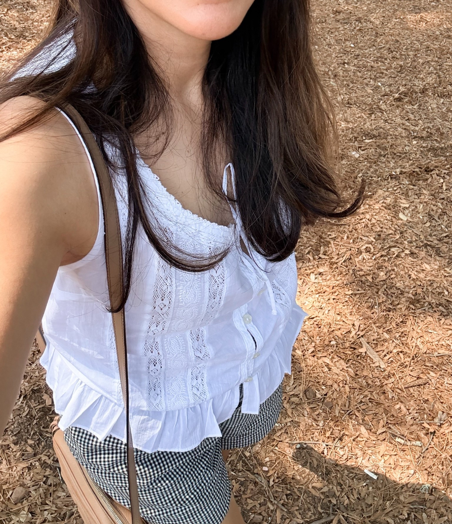 Giving you the full shot of this outfit. 

If you are looking for an easy summer outfit that feels feminine, lightweight, and effortlessly put-together? This lace trim cami + gingham shorts combo is such a classic warm-weather look.

I linked my accessories 
Save this post for your next shopping trip! ￼

#LTKootd #LTKOver40 #LTKSeasonal