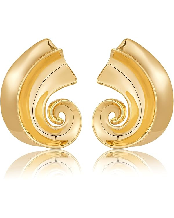 Gold Boho Ocean Earrings, Shell Earrings Seashell Stud Earrings Beach Jewelry Gifts for Women | Amazon (US)