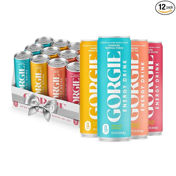 GORGIE Bestsellers Variety, Sugar-Free Natural Energy Drink Sparkling, Healthy Energy Drinks - Gr... | Amazon (US)