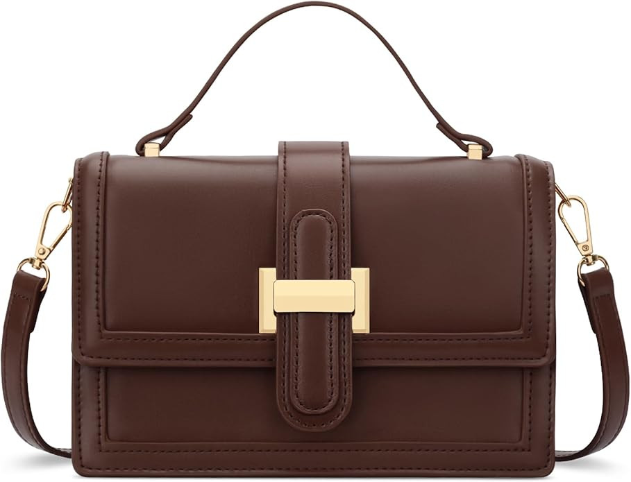 KKXIU Crossbody Bags for Women - Top Handle Purses for Lady, Leather Handbags Shoulder Clutch wit... | Amazon (US)