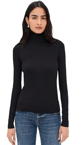 JOE'S JEANS Women's The Tony Long Sleeve Top, Black, M | Amazon (US)