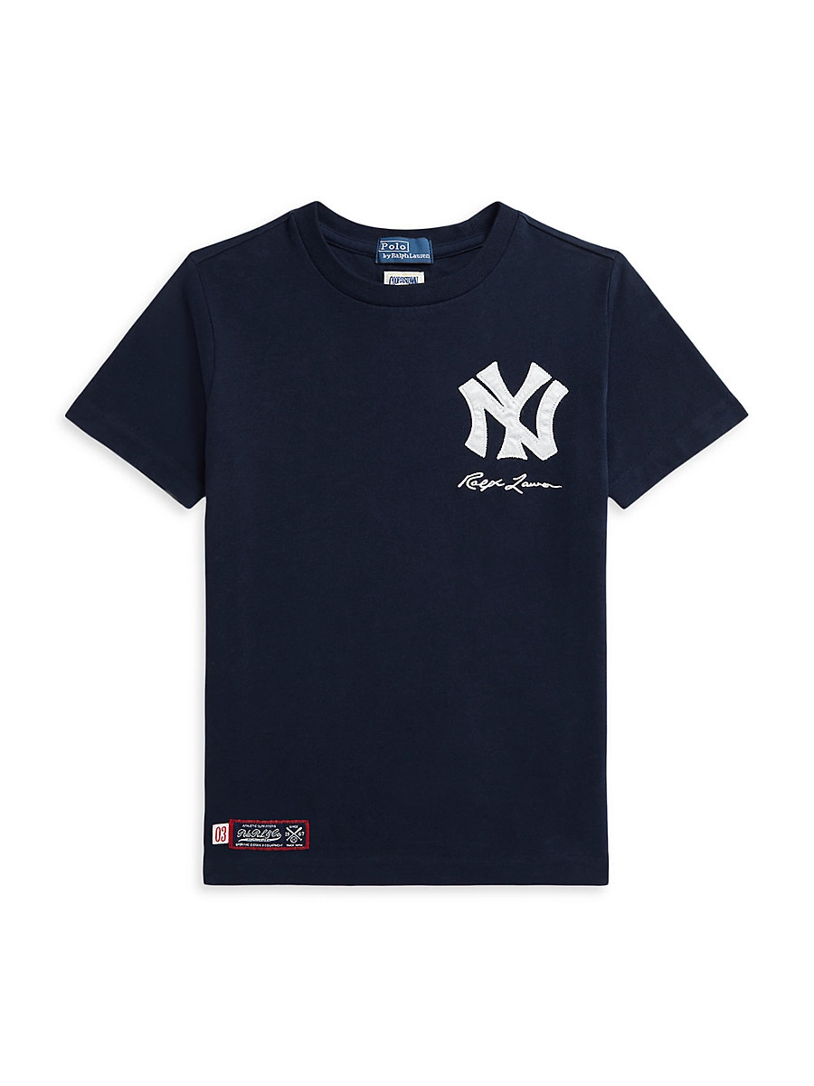 Little Boy's & Boy's MLB Yankees Logo T-Shirt - Aviator Navy - Size 16 | Saks Fifth Avenue