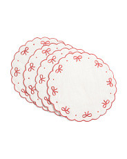 Set Of 4 Bow Embroidery Placemats | Entertaining | Marshalls | Marshalls