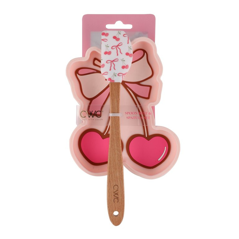 COOK WITH COLOR 2PC CHERRY SPOON REST AND SPATULA SET | Walmart (US)