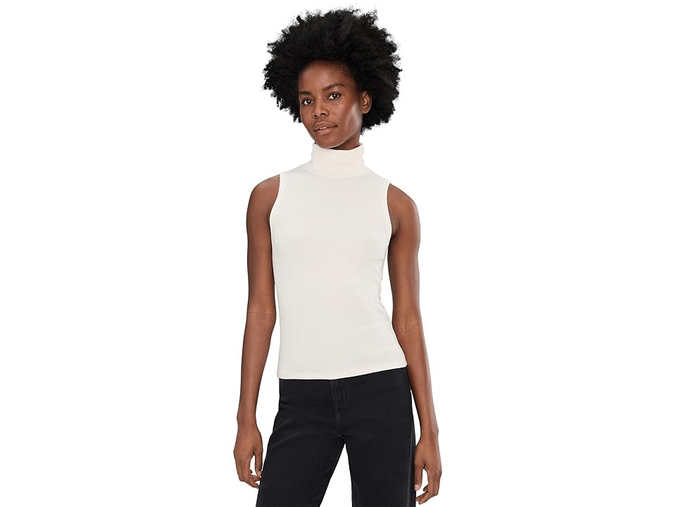 NIC+ZOE Perfect Knit Rib Turtleneck Tank Top Women's Clothing Classic Cream : 2XL, Cotton/Modal/Spandex | Zappos