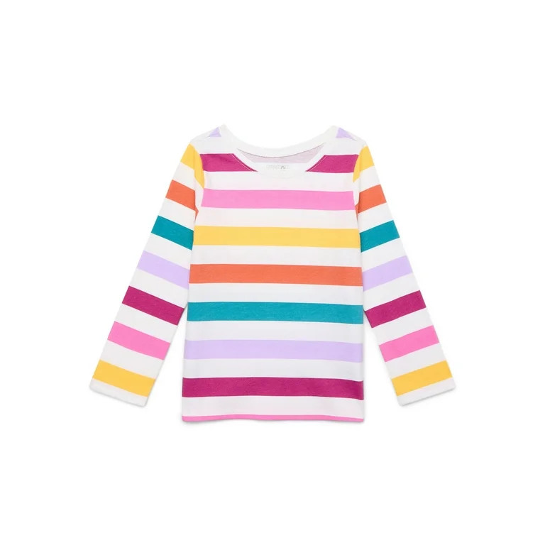 Garanimals Toddler Girls Raglan Tee with Long Sleeves, Sizes 18M-5T | Walmart (US)