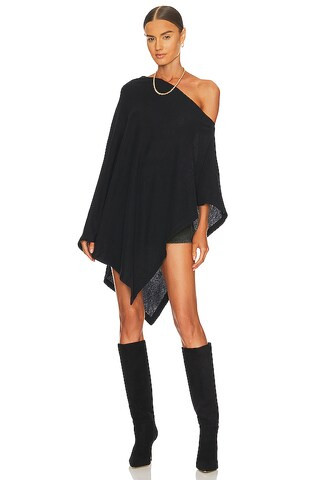 Enza Costa Cashmere Poncho in Black from Revolve.com | Revolve Clothing (Global)