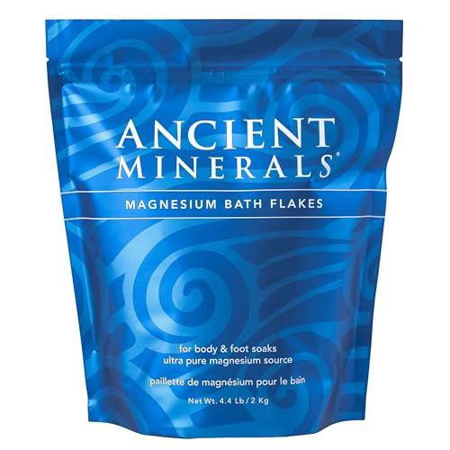 Ancient Minerals Magnesium Bath Flakes - Bathing Alternative to Epsom Salt - Soak in Natural Salts - High-Absorption Efficiency for Relaxation, Wellness & Muscle Relief (4 .4 lb) | Amazon (US)