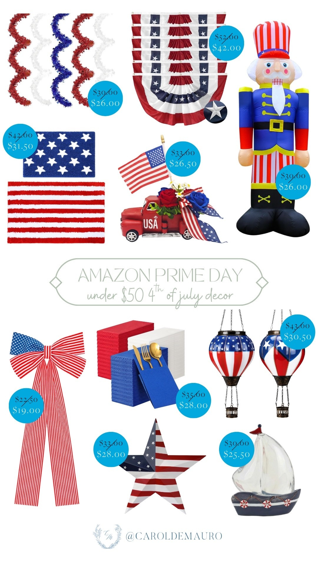 amazon prime day, creator favorites 2026, sale, discounted, under $50, 4th of july, patriotic decor, independence day, red white and blue, star spangled, americana, inflatable uncle sam, home decor, buntings, banners

#LTKSeasonal #LTKHome