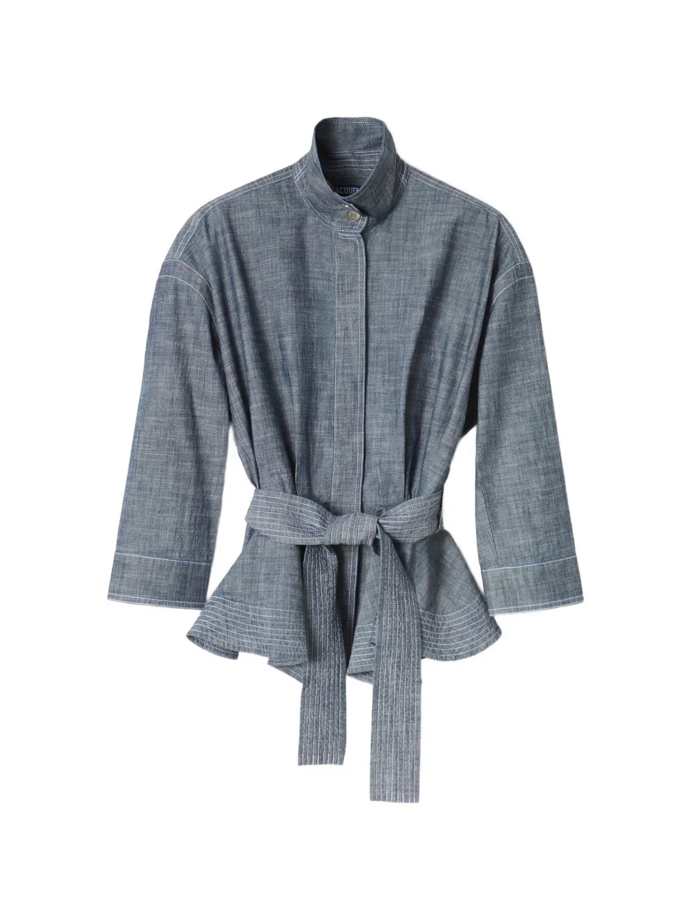 Jacquemus The Cabana de-Nîmes Belted Jacket | Grey | FARFETCH | Farfetch Global