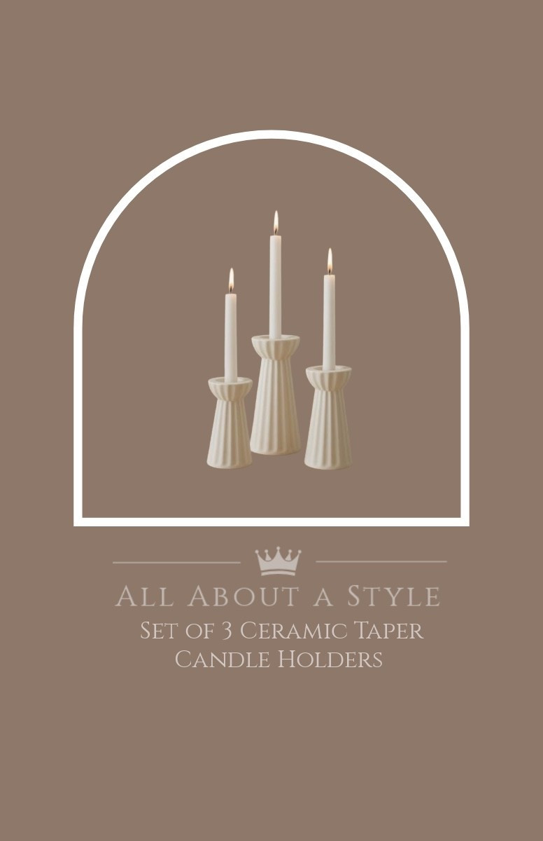 Soft glow, elevated style. 
These ceramic taper candle holders instantly adds warmth and elegance to any space. I love how these pieces bring that clean, timeless touch  — simple, chic, and so versatile.

#LTKhome #LTKstyletip #homedecor #candlestyle #neutralhome #cozyhome #decorfinds