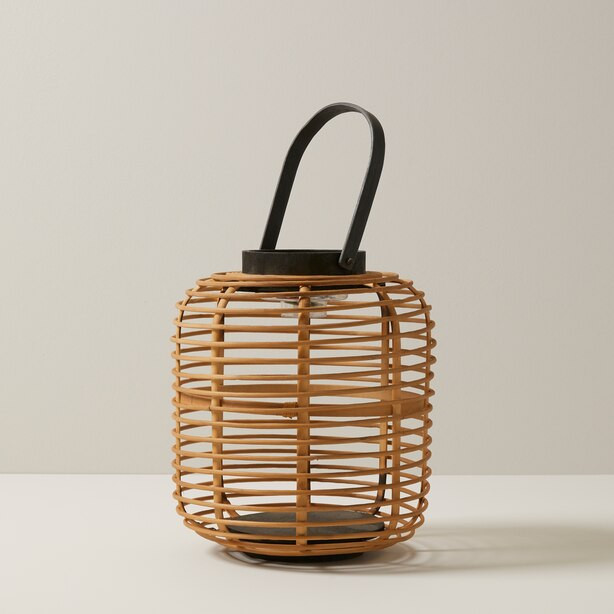 10" RATTAN LANTERN | Indigo (CA)