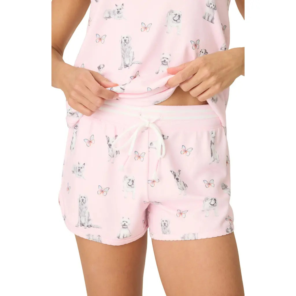 PJ Salvage Butterfly Print Pajama Shorts in Pink Tint at Nordstrom, Size X-Large | Nordstrom