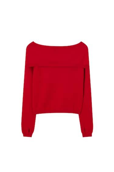 BARDOT NECKLINE JUMPER | PULL and BEAR UK