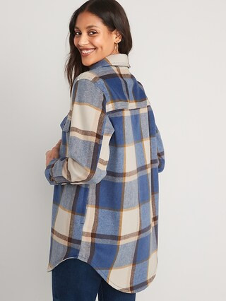 Plaid Soft-Brushed Utility Shacket for Women | Old Navy (US)