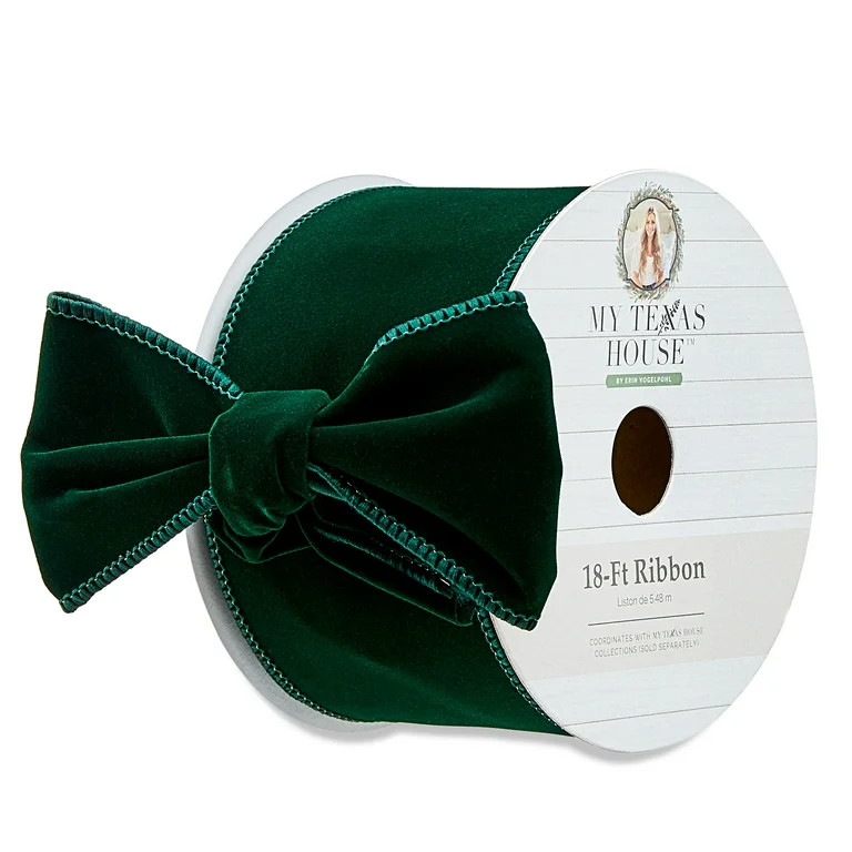 My Texas House Green Velvet Ribbon, 18 ft | Walmart (US)