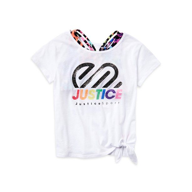 Justice JSPORT Girls 2-Fer T-Shirt, Sizes 5-18 | Walmart (US)