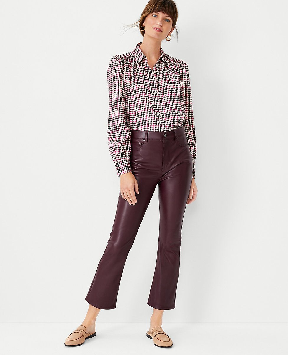 The Faux Leather Boot Crop Pant | Ann Taylor (US)