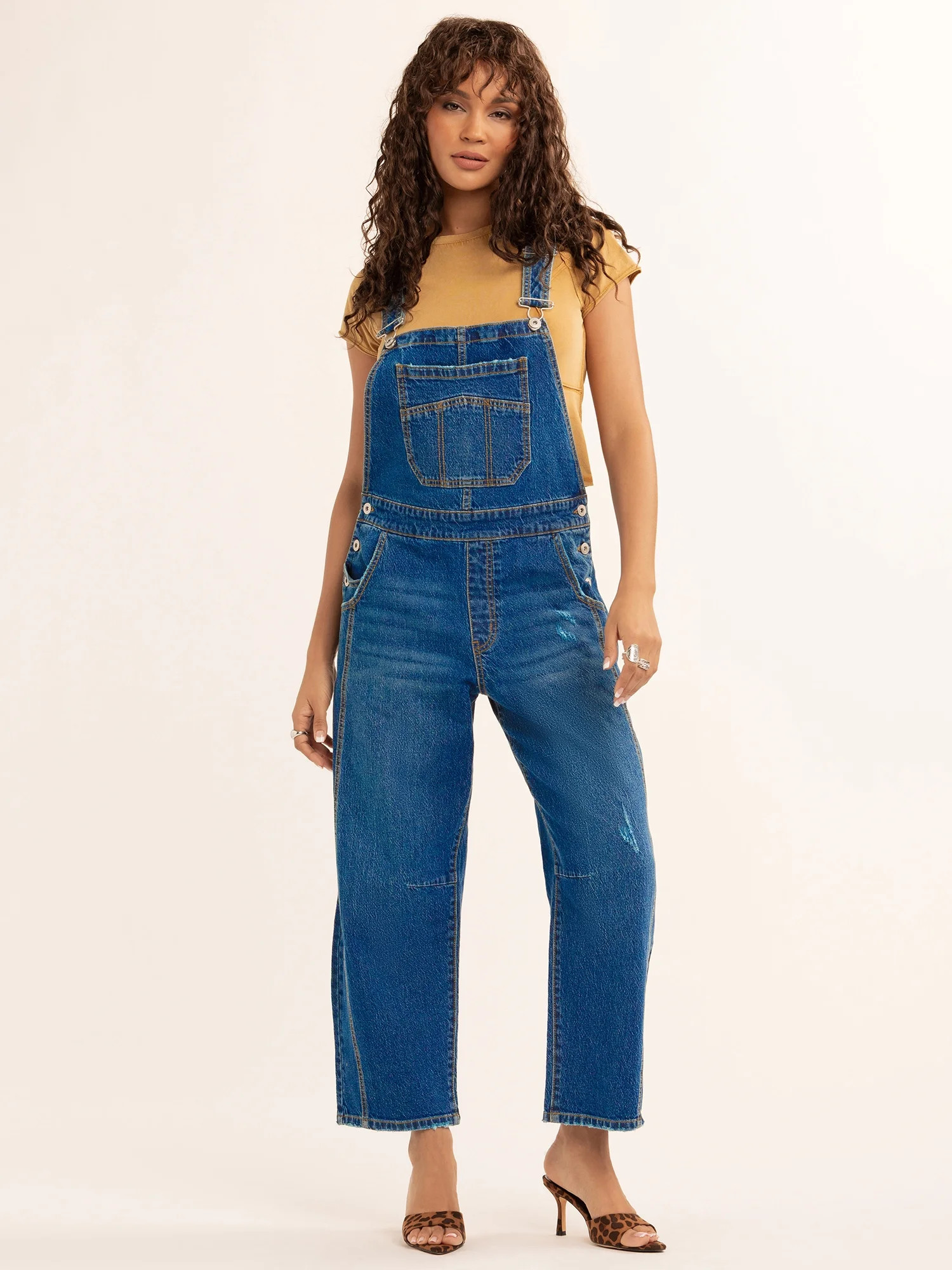 Jessica Simpson Women's Overall Barrel Leg, Sizes XS-XL | Walmart (US)