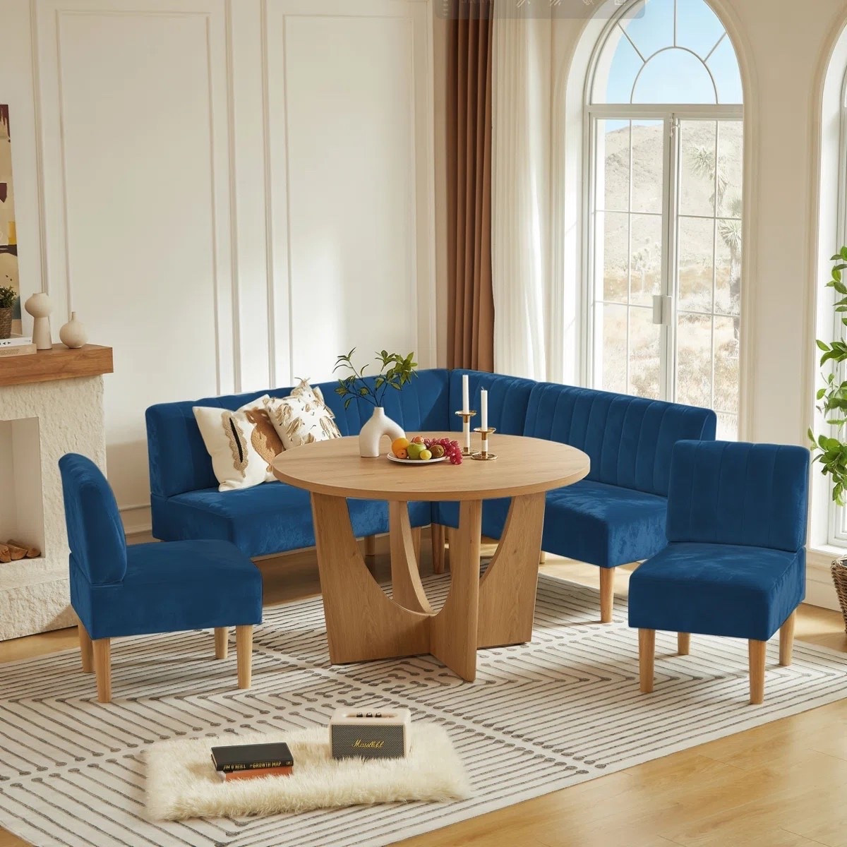 Inspired by modern glam dining, the 6-Piece Dining Set with Table & 5 Velvet Chairs combines sophisticated style with everyday comfort. The luxurious velvet upholstery adds softness and elegance, creating a dining space that feels both inviting and refined. ON SALE and under $1,100.

Keywords:

* 6 piece dining set
* velvet dining chairs
* dining table set
* modern dining furniture
* glam dining room
* upholstered dining chairs
* luxury dining set
* dining room furniture
* contemporary dining table
* elegant dining chairs
* family dining room
* home entertaining furniture
* modern glam décor
* stylish dining set
* velvet chair dining set
* dining room makeover
* apartment dining furniture
* luxury home interiors
* contemporary dining space
* elegant home décor

#LTKSaleAlert #LTKHome #LTKSeasonal