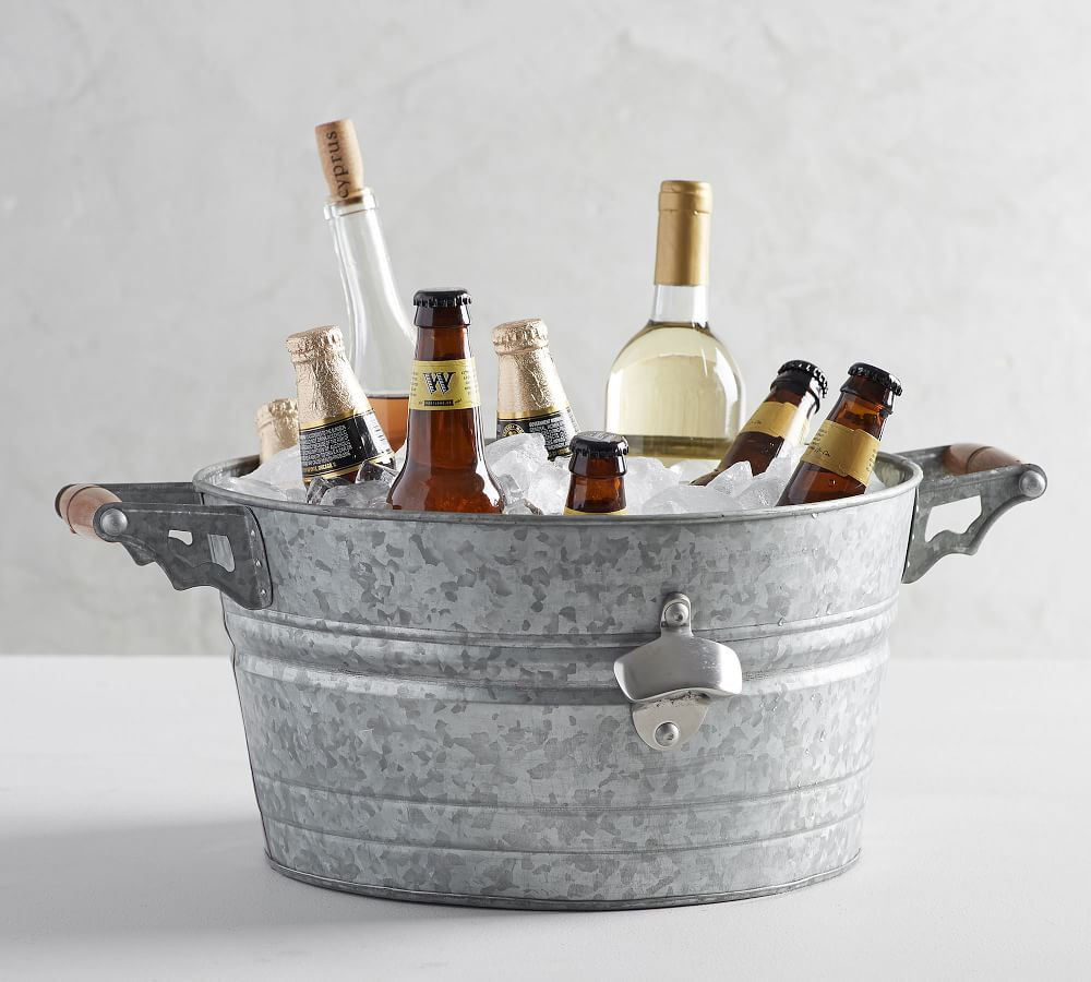 Rivet Galvanized Party Bucket | Pottery Barn (US)