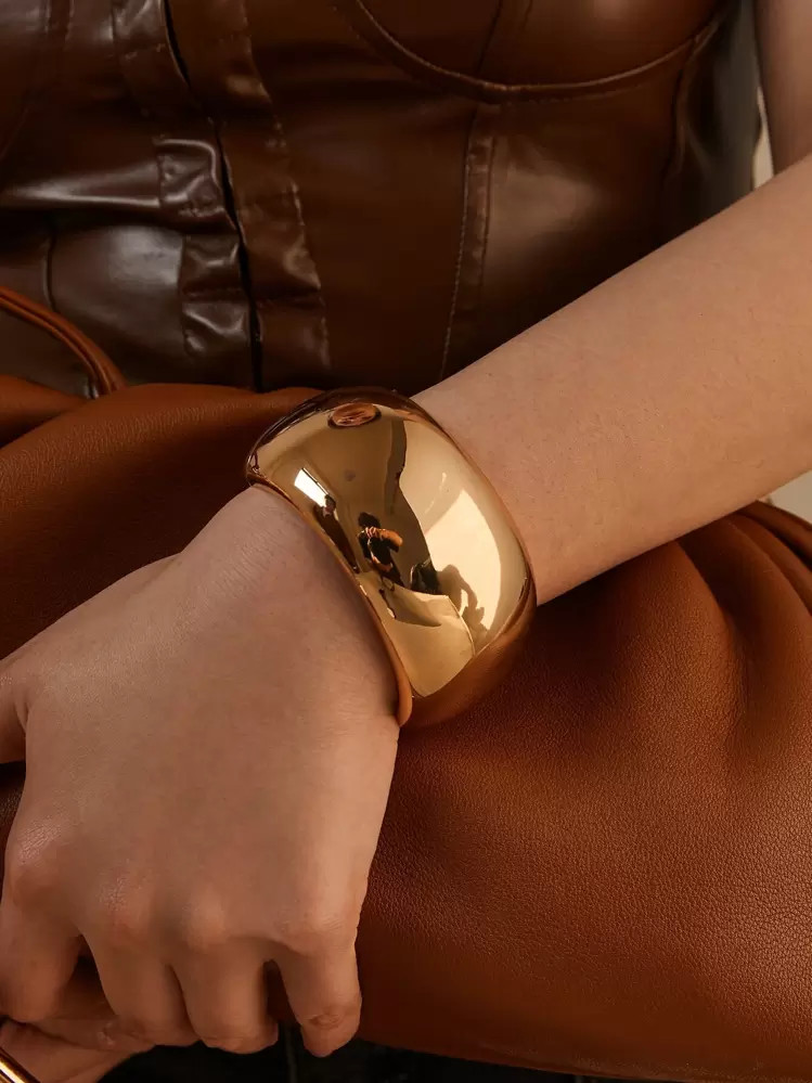 1pc European And American Popular Fashionable Minimalist Shiny Women's Bangle | SHEIN