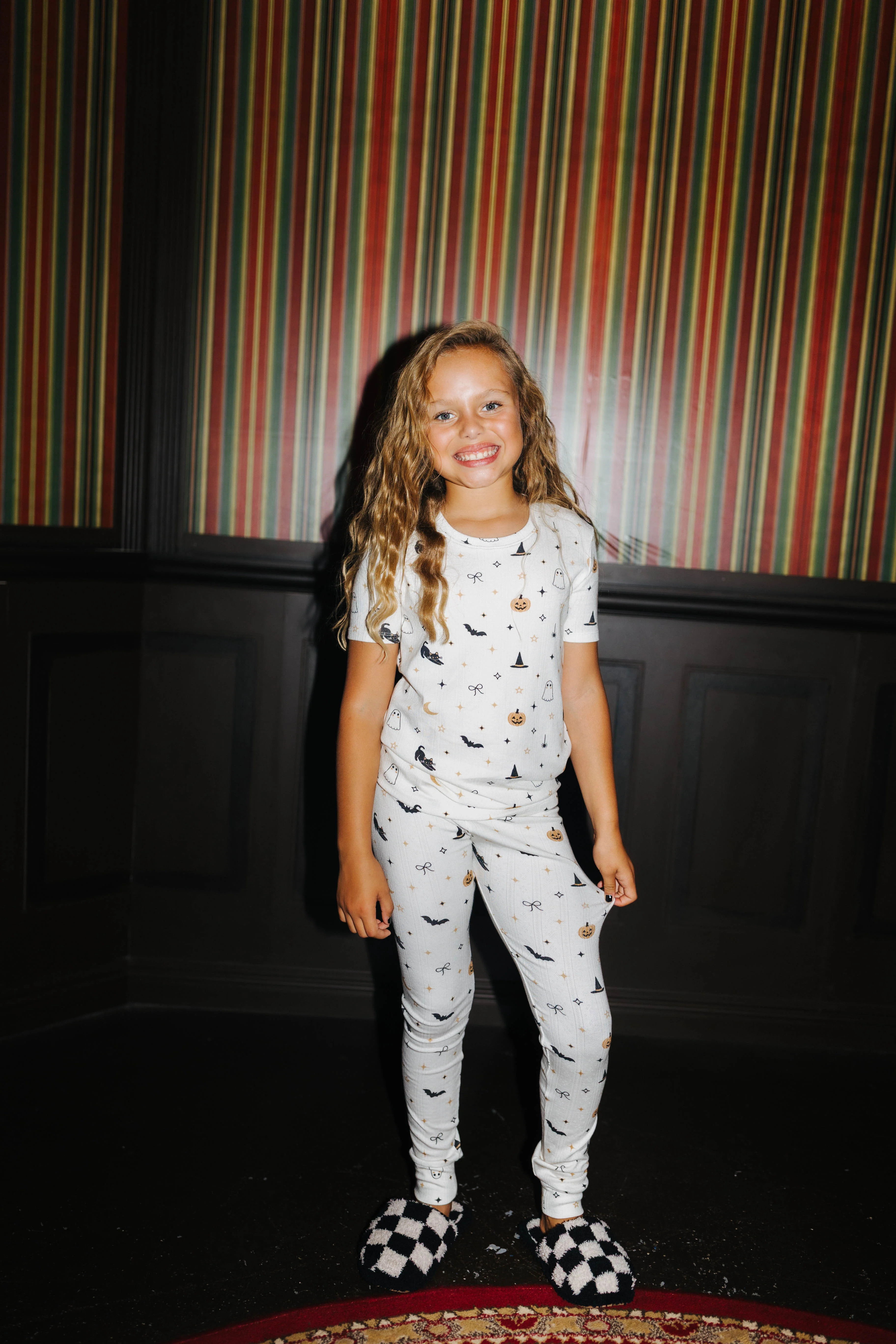 Kids Halloween Icon Print Pointelle Pajama Set | Staykation