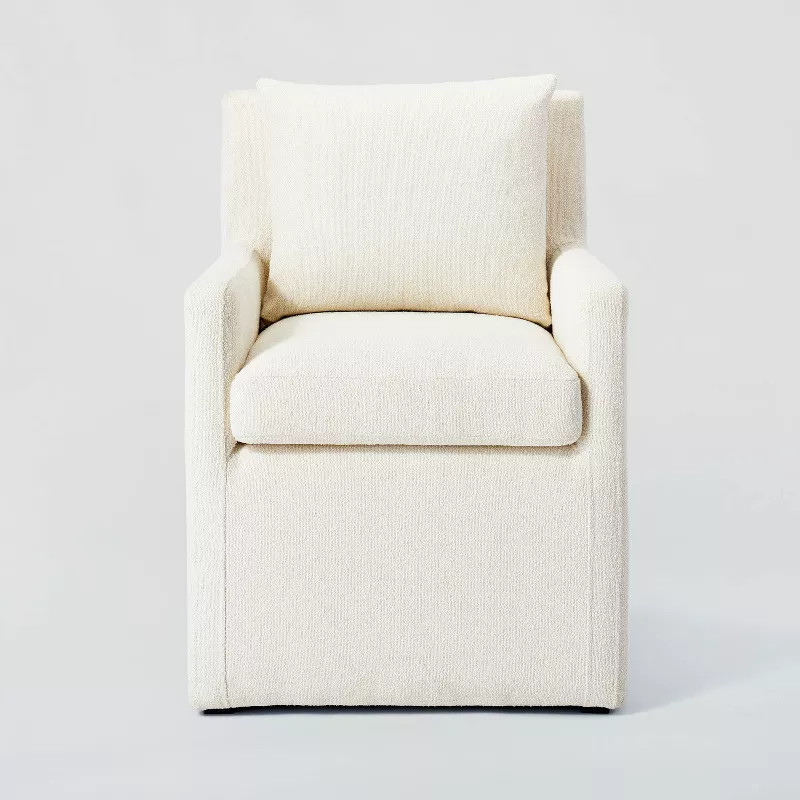 Pacific Ridge Pillow Back Upholstered Anywhere Chair Cream - Threshold™ designed with Studio Mc... | Target