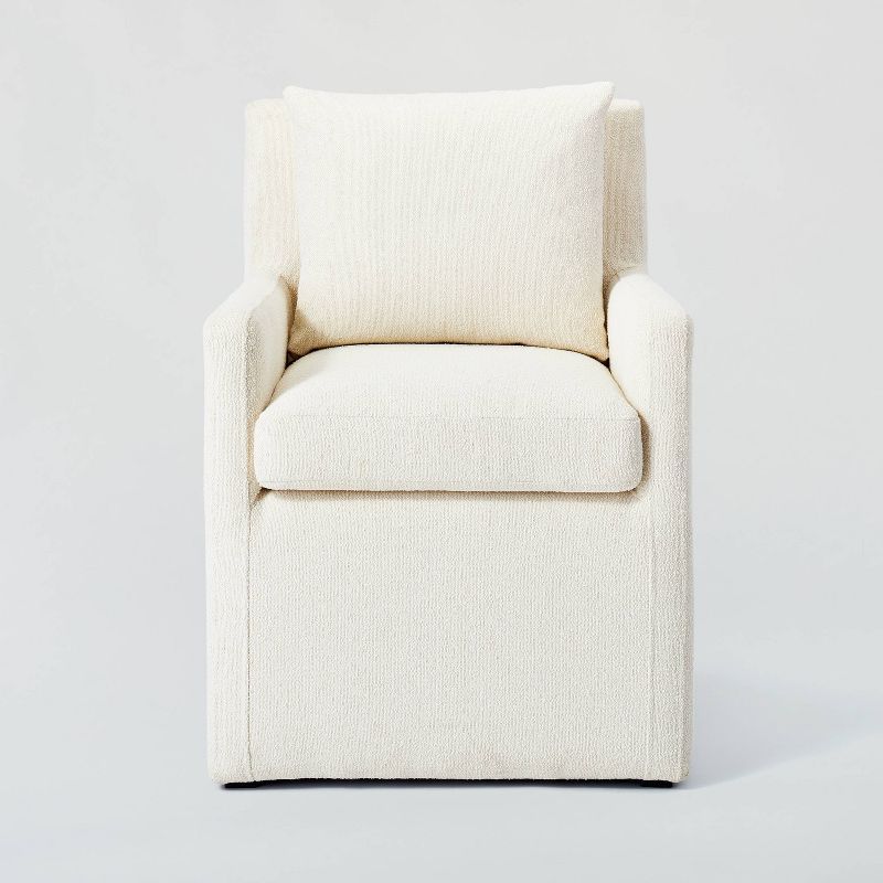 Pacific Ridge Pillow Back Upholstered Anywhere Chair Cream - Threshold™ designed with Studio Mc... | Target