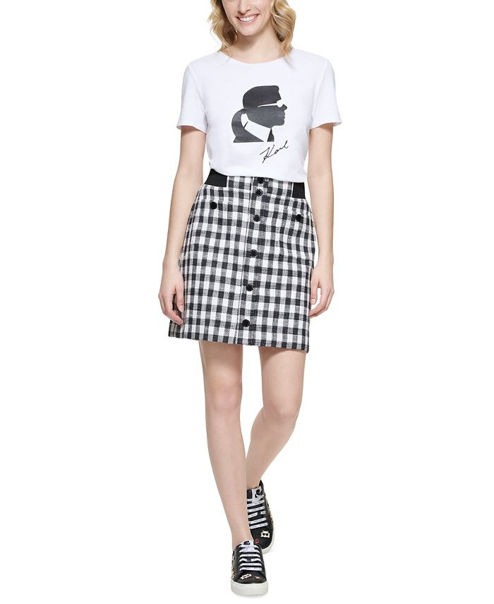 Buffalo Plaid Tweed Skirt | Macys (US)