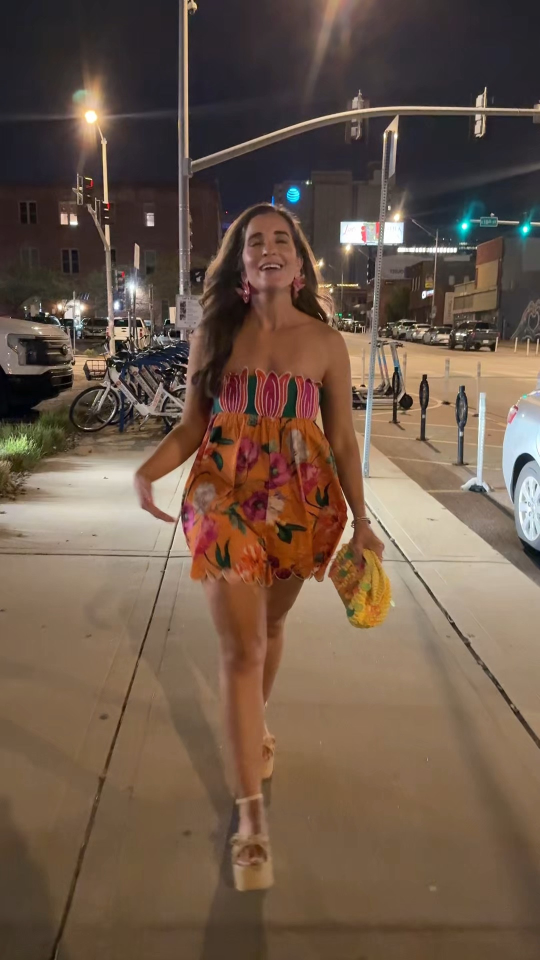 date night ootn 🩷 love this fun romper for spring! So comfortable. Has a smocked back, relaxed fit and has pockets! Recommend your true size or if inbetween, size down one! I am in the small. 

#LTKgrwm #LTKmomlife #LTKootd
