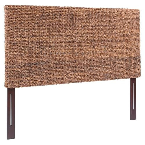 Belmont Home Wilmington 62.5" Banana Leaf Panel Headboard in Honey/Dark Brown | Amazon (US)