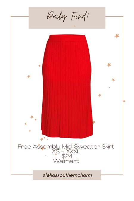 Red sweater skirt from Walmart ❤️ 

#LTKcurves #LTKHoliday #LTKunder50