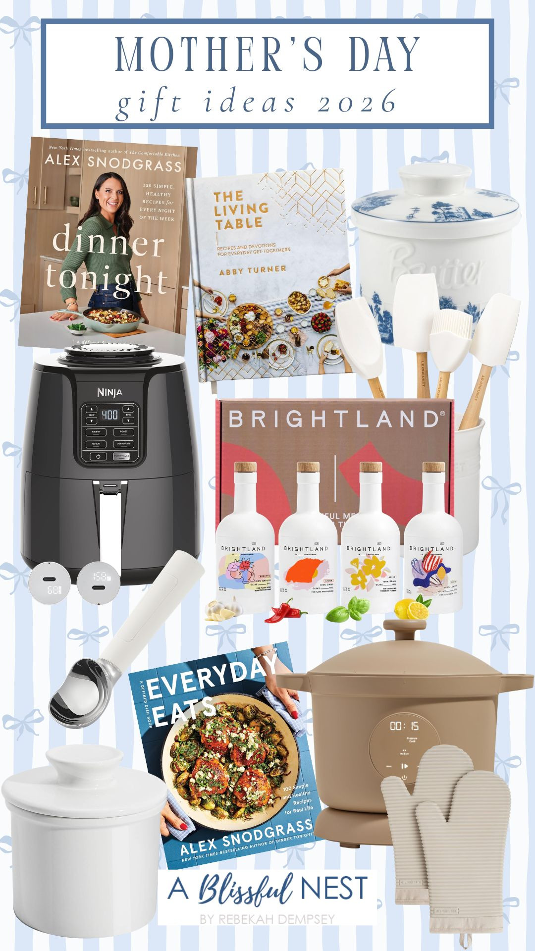 Gifting made easy with these thoughtful Amazon picks. Shop the list.


Le Creuset silicone utensil set, heated ice cream scoop, olive oils, Ninja air fryer, KITCHENAID silicone oven mitt, recipe books, French butter dish, ceramic butter French keeper dish, ceramic nonstick multicooker. 

 #LTKmomlife #LTKHome