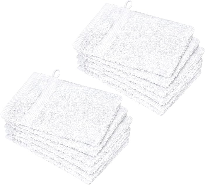Dyckhoff Waschhandschuh Planet, 12er Set, 100% Baumwolle, wei\u00df | Amazon (DE)