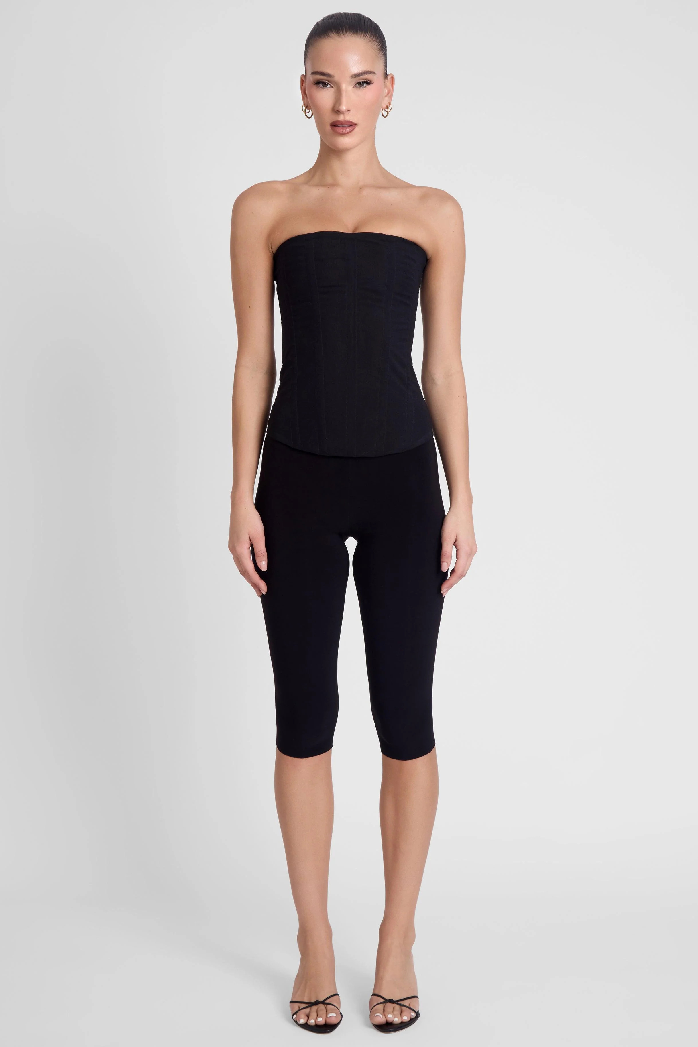 Muse Mesh Corset Top - Black | LEAU (US)