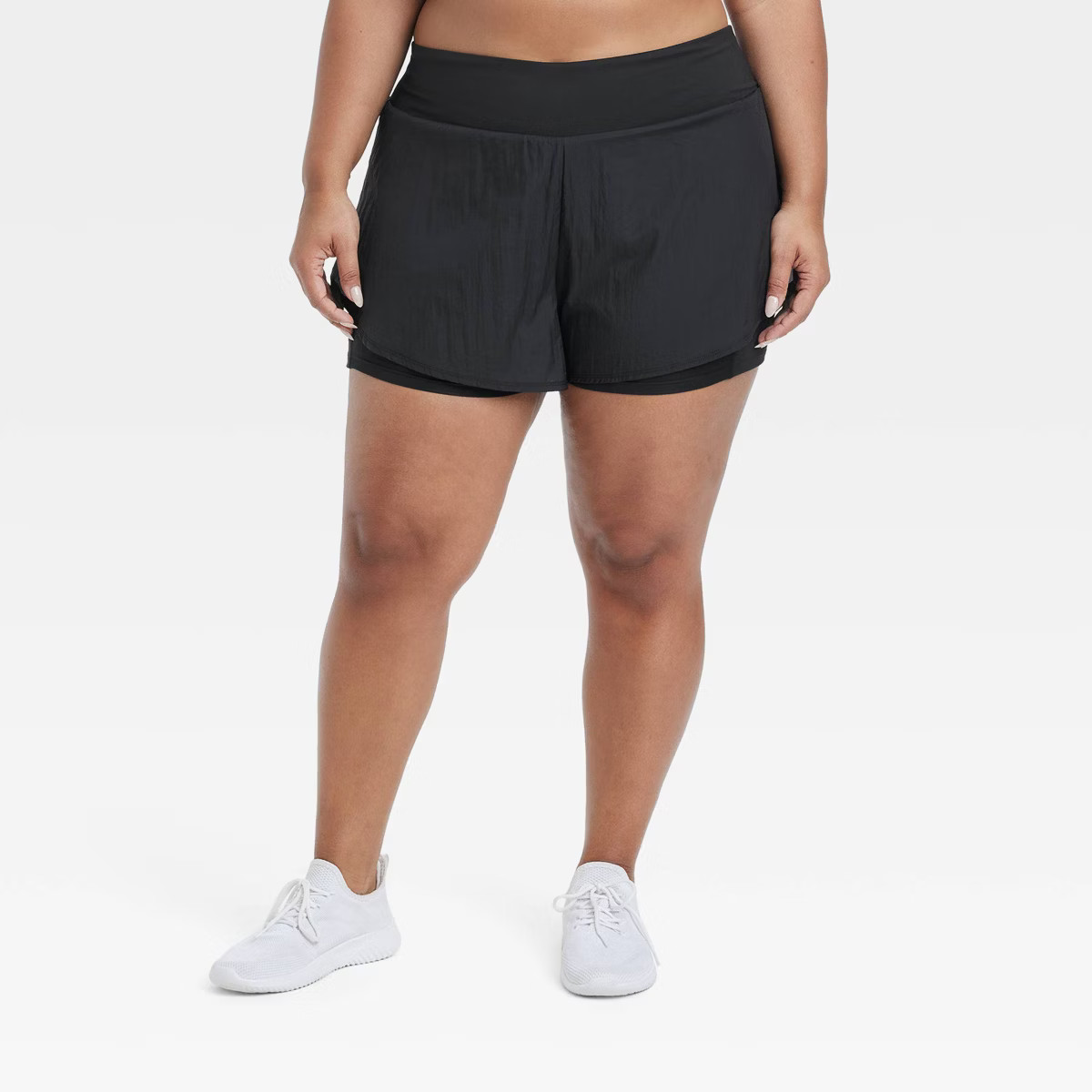 Women's Woven High-Rise 2-in-1 Run Shorts 3" - All In Motion™ | Target