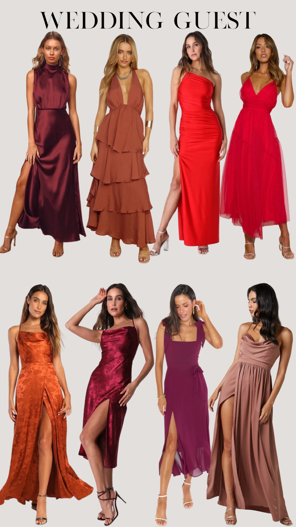 Wedding Guest Dresses


Spring wedding guest dress, winter wedding guest dress, summer wedding guest dress, cocktail dresses, black tie dresses, wedding dresses, floral dresses, pink dresses, formal dress, formal gown, cocktail attire, affordable wedding guest dress, semi formal dress, silk dress, yellow dress, organ dress, vacation outfits, neutral dress, brown dress, tan dress, red dress

#LTKunder100 #LTKstyletip #LTKwedding