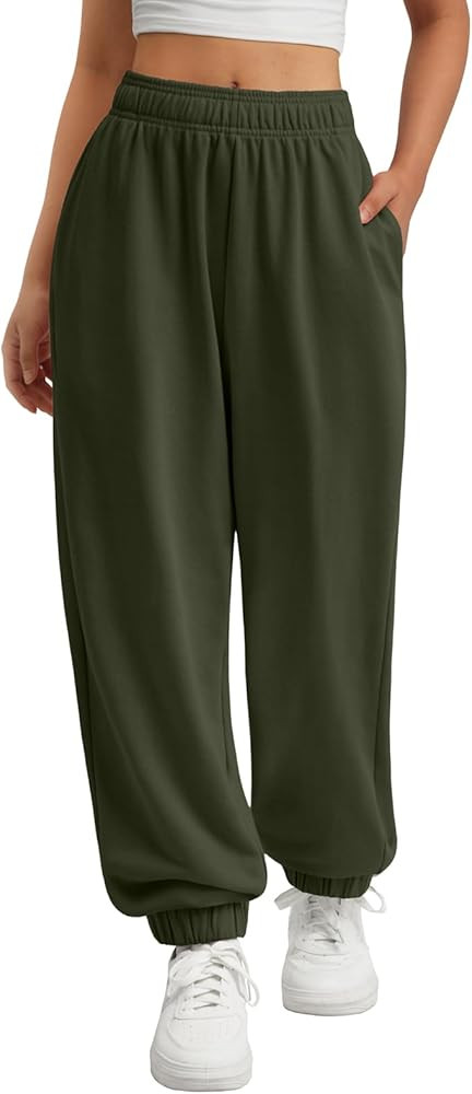 ATHMILE Sweatpants Women Baggy Lounge Pants Workout Gym Active High Waisted Comfy Joggers for Wom... | Amazon (US)