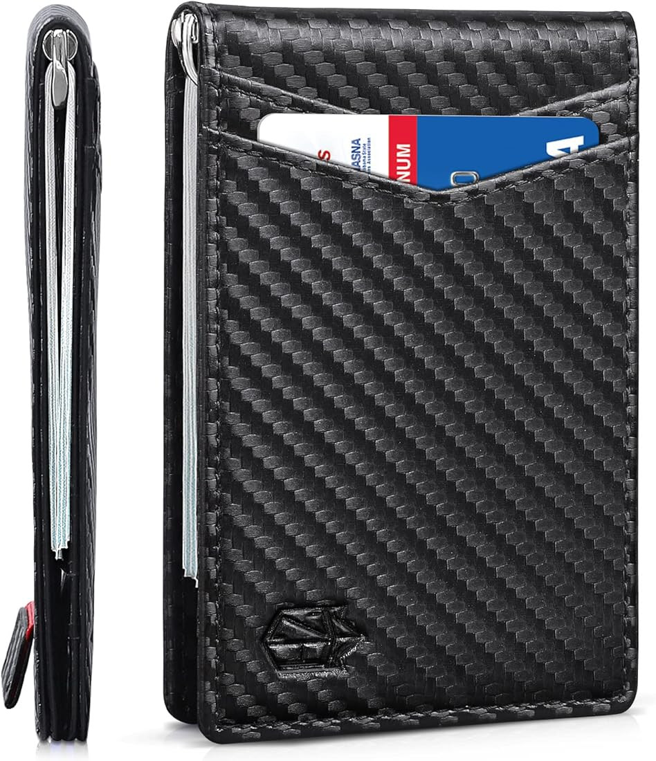 Mens Slim Wallet with Money Clip Minimalist 7 Slots RFID Front Pocket Wallets for Men with Pull T... | Amazon (CA)