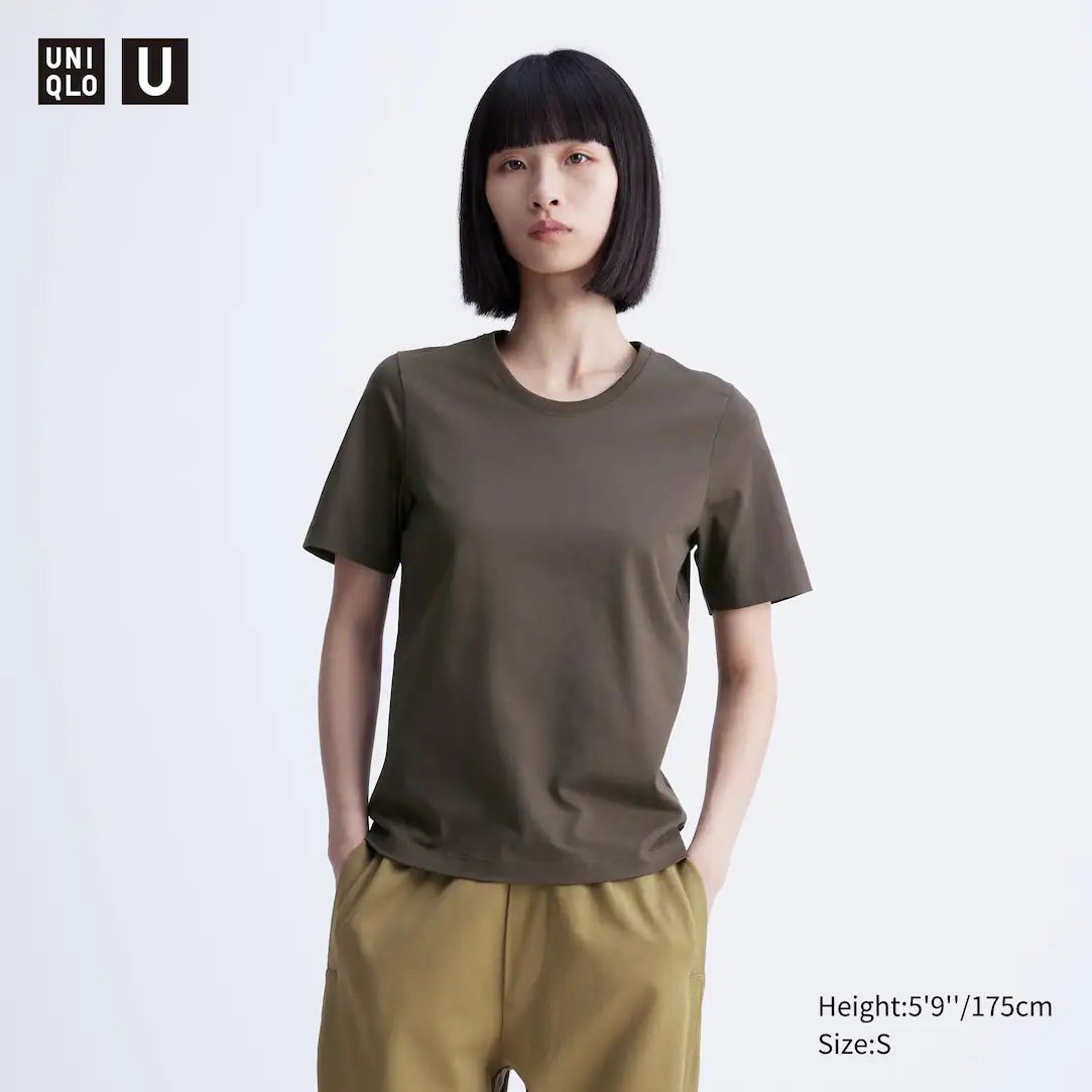 100% Supima Cotton Crew Neck Short Sleeved T-Shirt | UNIQLO (UK)