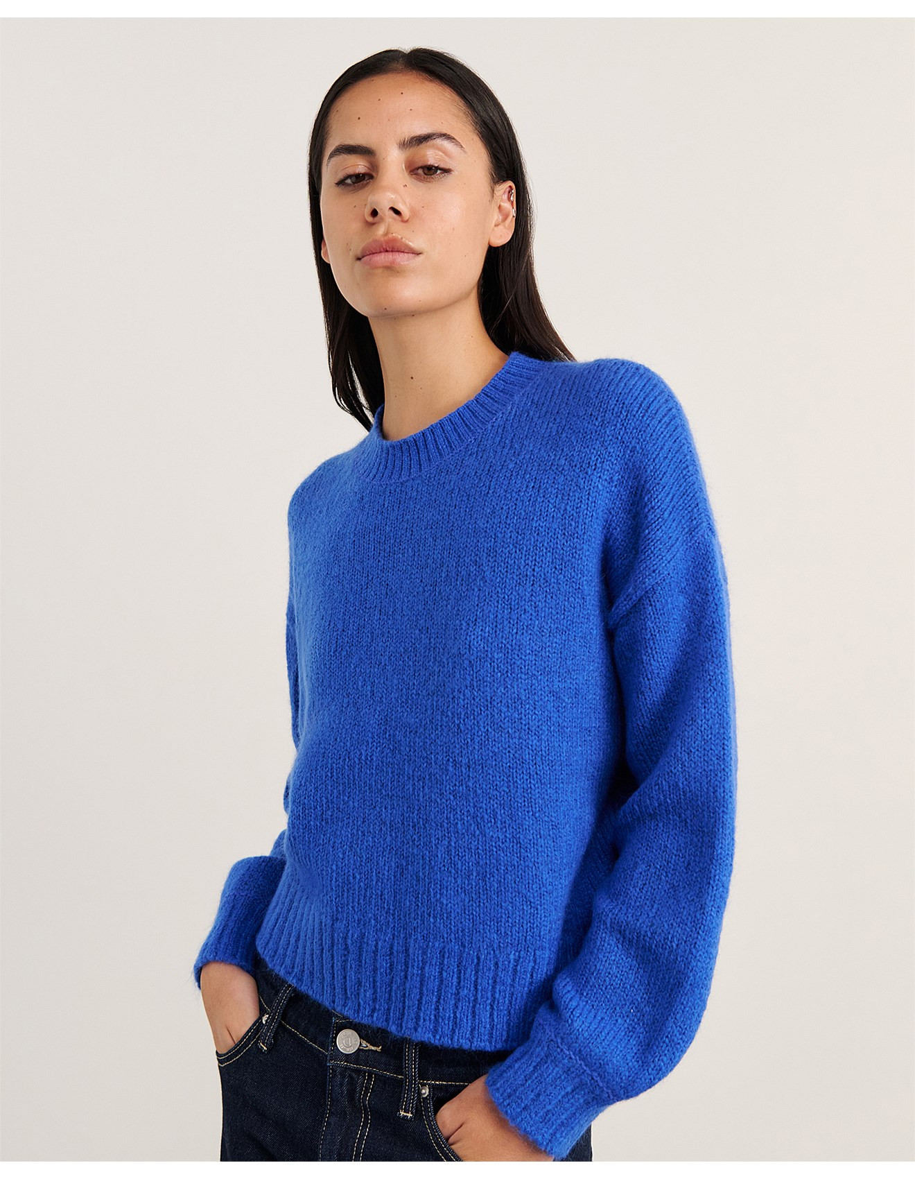 LILY FLUFFY CREW NECK | David Jones (Australia & New Zealand)