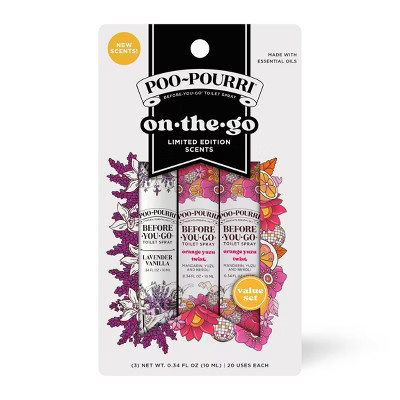 Poo-Pourri 3pk Spring 2025 Edition 'On The Go' Toilet Spray 10ml | Target