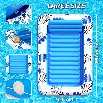 Inflatable Tanning Pool Lounger Float for Adults, DCTB Super Large All in One Tan Tub Sunbathing ... | Amazon (US)