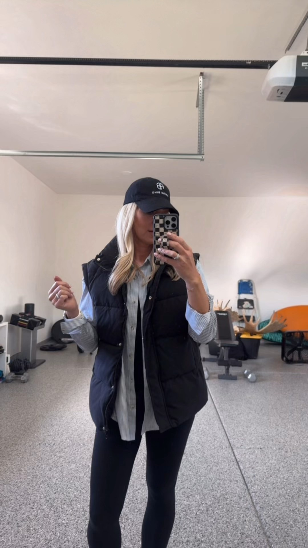 A different way to style this Amazon oversized puffer vest 
w/ lululemon bodysuit on sale 
Golden Goose sneakers 
Anine Bing hat 

#LTKSeasonal #LTKFindsUnder50 #LTKStyleTip