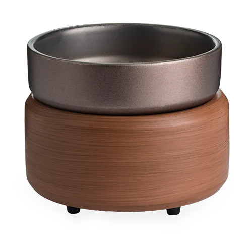Pewter Walnut 2-In-1 Candle and Fragrance Warmer For Candles And Wax Melts from Candle Warmers Et... | Walmart (US)