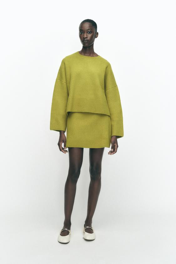 PLAIN KNIT MINI SKIRT | Zara UK