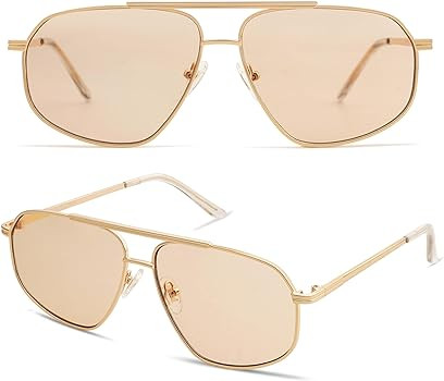SOJOS Retro Hexagon Aviator Sunglasses for Women Men Trendy Vintage UV400 Protection Shades SJ120... | Amazon (US)